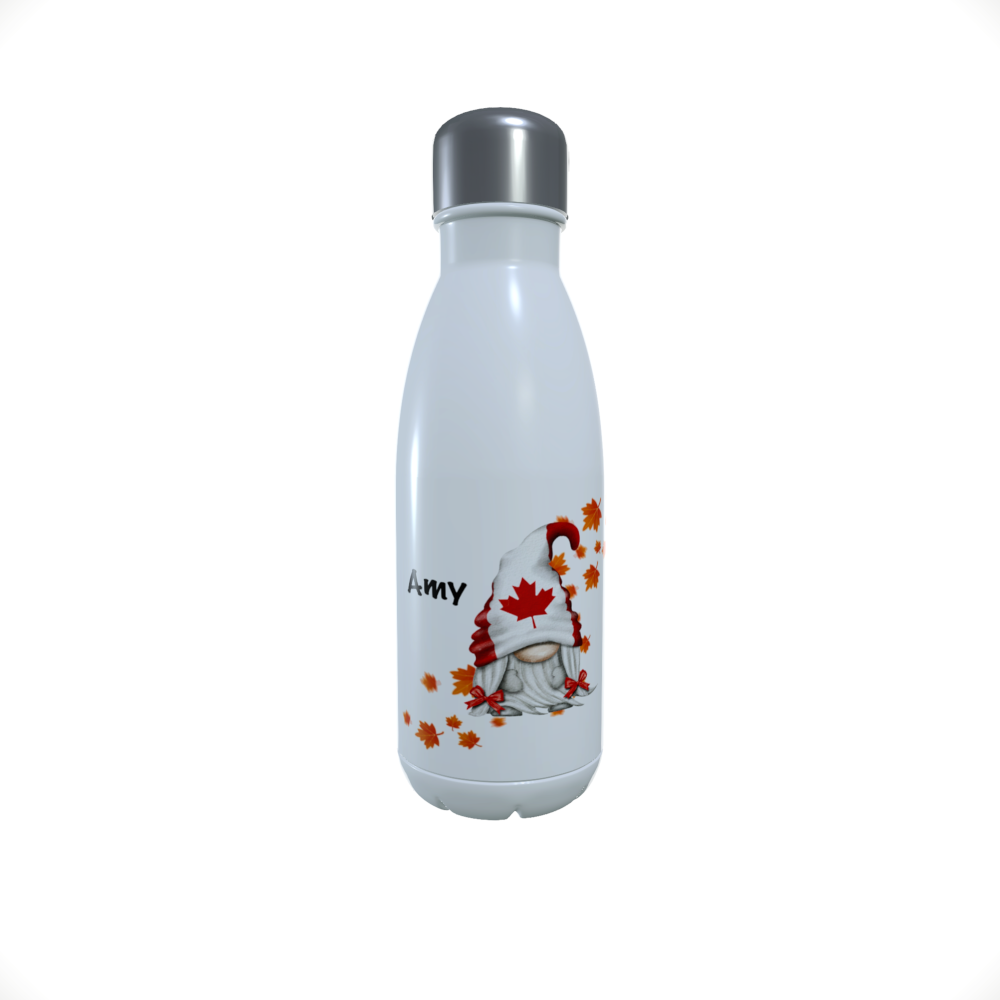 Patriotic Gnome Insulated Drinks Bottle, Canada Gnome Bottle